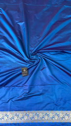 ROYAL BLUE MAROON COLOR RANGCART MASHRU SILK 3 PIECE SUIT