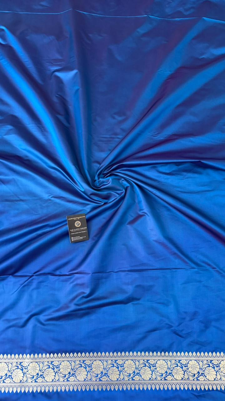 ROYAL BLUE MAROON COLOR RANGCART MASHRU SILK 3 PIECE SUIT