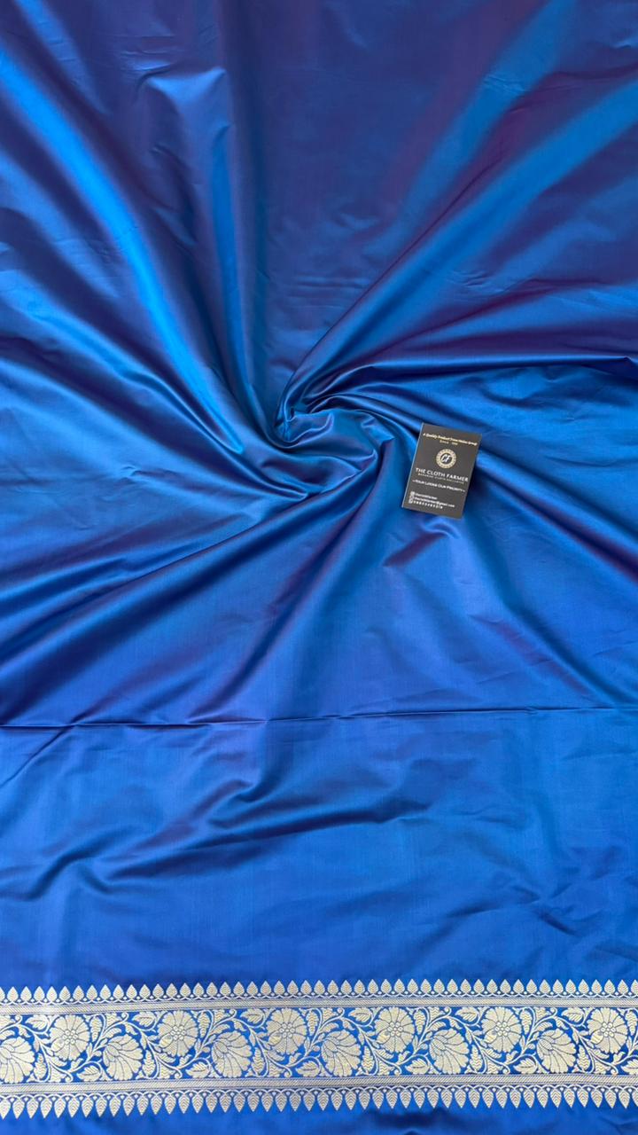 ROYAL BLUE MAROON COLOR RANGCART MASHRU SILK 3 PIECE SUIT