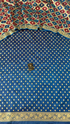 ROYAL BLUE MAROON COLOR RANGCART MASHRU SILK 3 PIECE SUIT