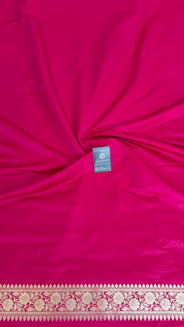 PINK & DARK RANI PINK RANGCART MASHRU SILK 3 PIECE SUIT