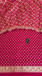 PINK & DARK RANI PINK RANGCART MASHRU SILK 3 PIECE SUIT