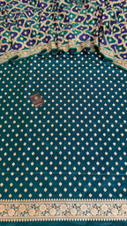 TRYPAN BLUE JADE COLOR MASHRU COLOR 3 PIECE SUIT