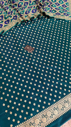 TRYPAN BLUE JADE COLOR MASHRU COLOR 3 PIECE SUIT