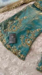 SKY BLUE COLOR FLORAL MARIYA SAJJAD INSPIRED SHARARA