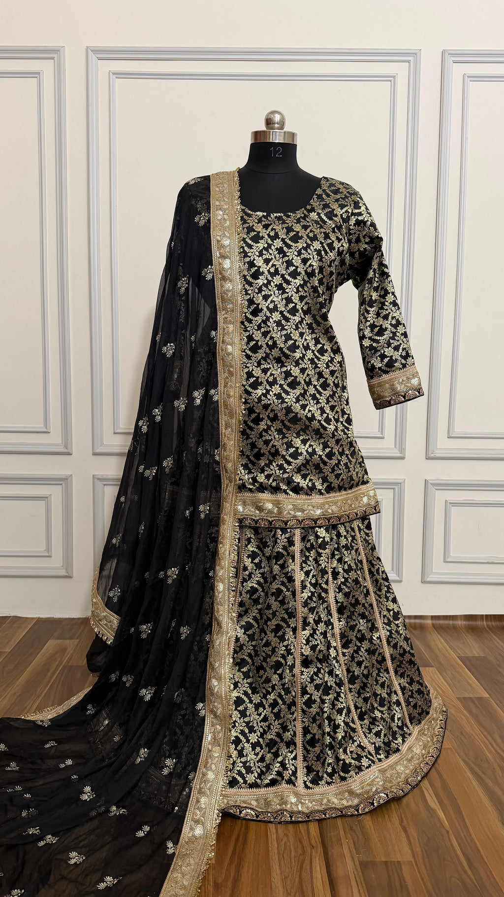 Z BLACK BANARASI LEHENGA