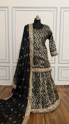 Z BLACK BANARASI LEHENGA