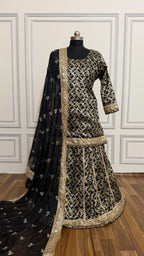 Z BLACK BANARASI LEHENGA