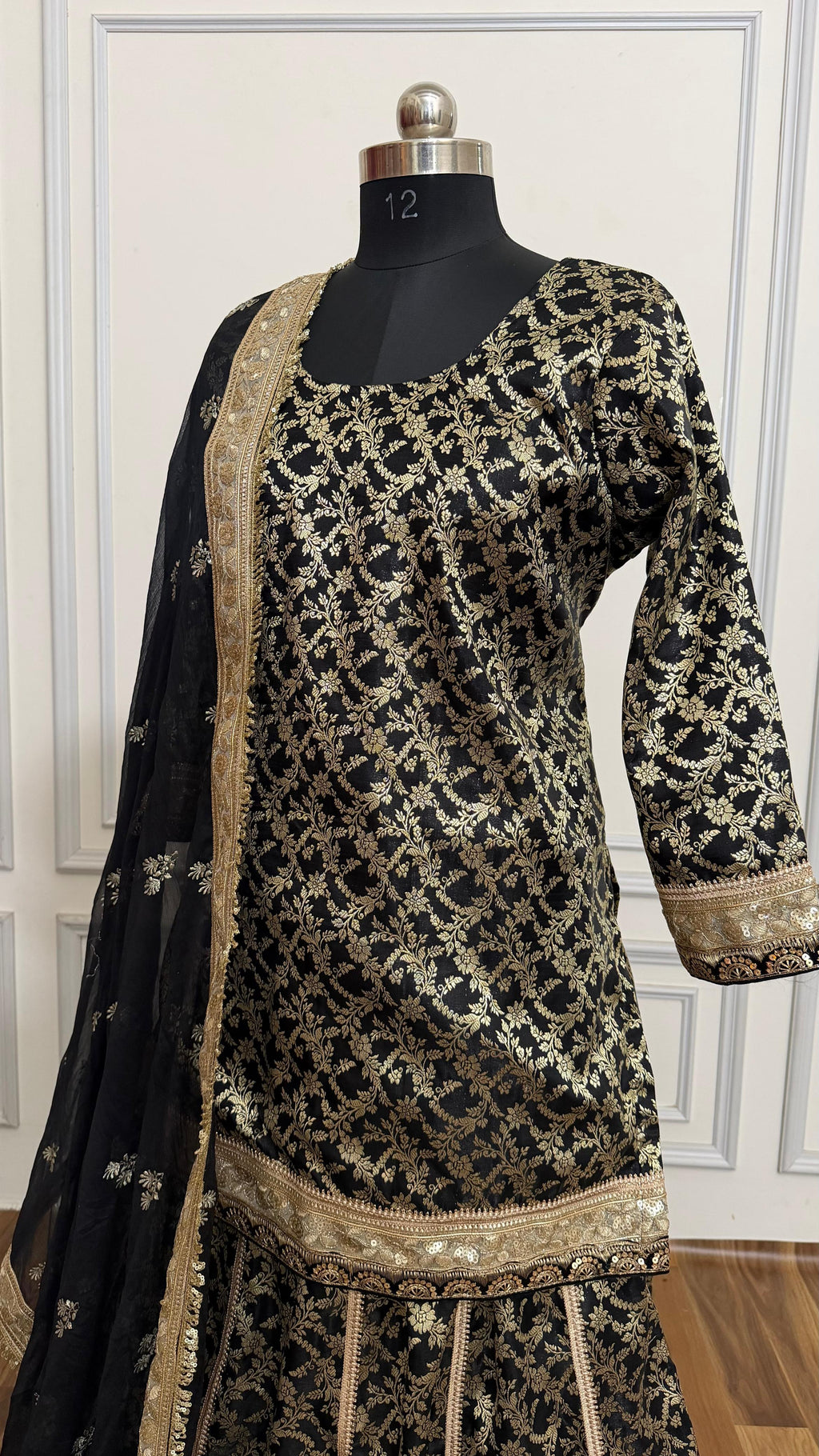 Z BLACK BANARASI LEHENGA