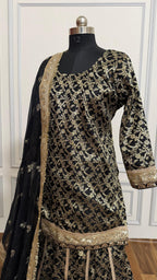 Z BLACK BANARASI LEHENGA