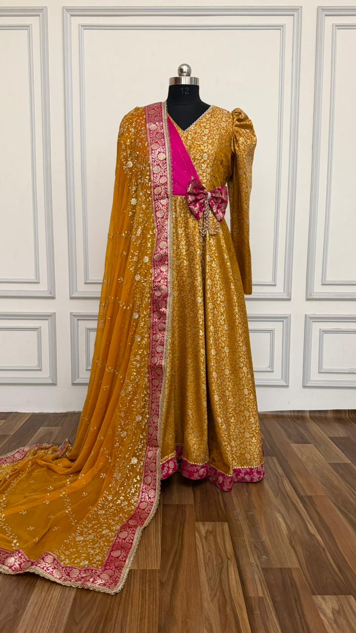 MUSTARD DESIGNER ANARKALI