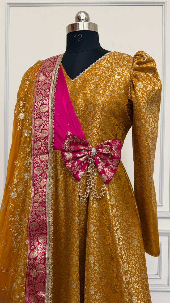 MUSTARD DESIGNER ANARKALI
