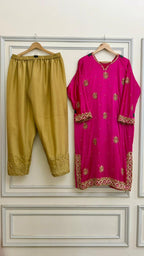 ITALIAN SATIN SILK BASED HAND WORK SUIT