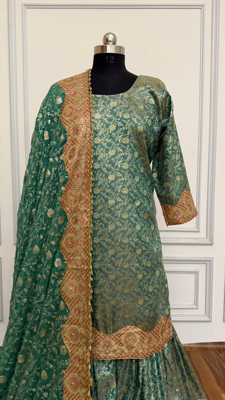 BANARASI GHARARA WITH HEAVY BOARDER
