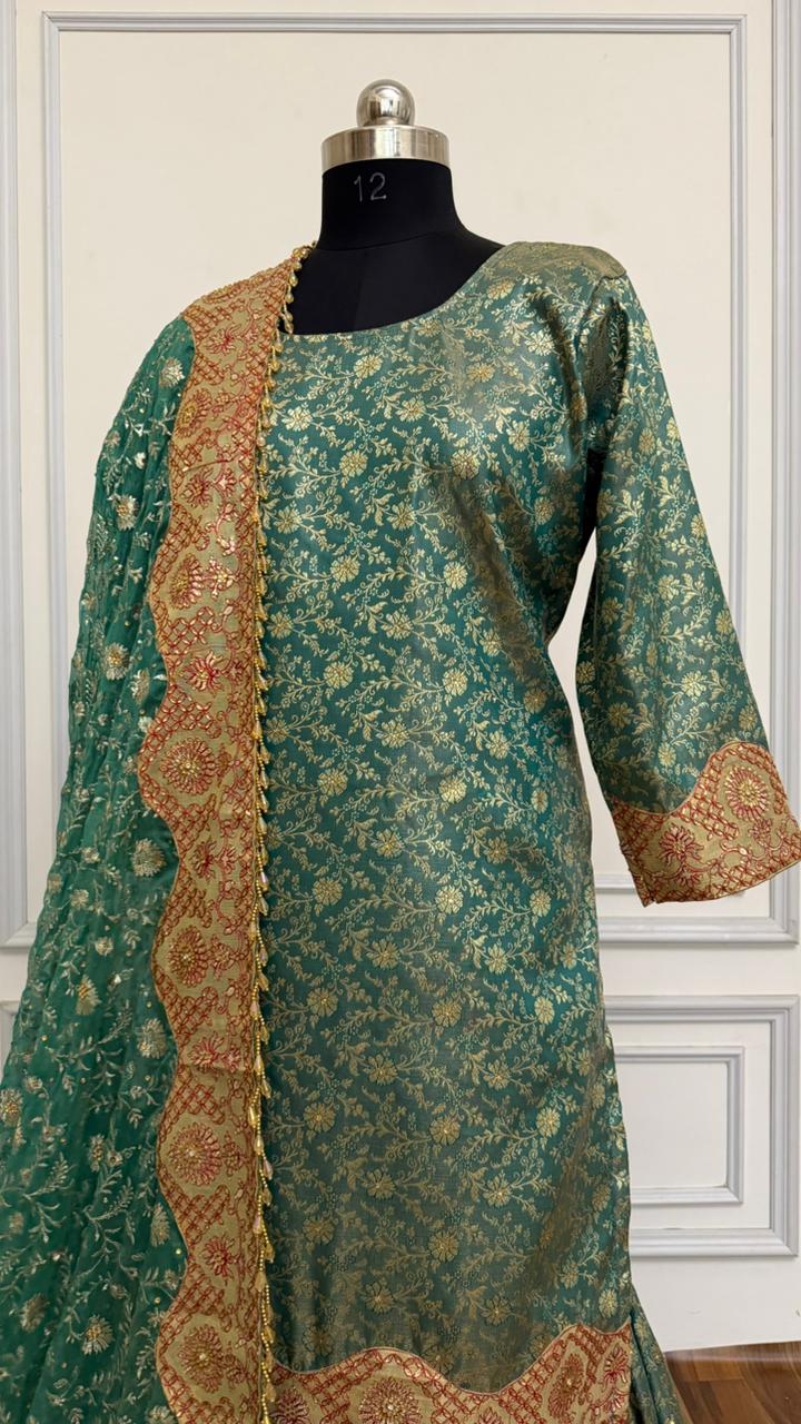 BANARASI GHARARA WITH HEAVY BOARDER