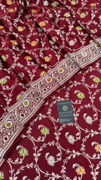 QUARDI COLOR DESIGN DARK MAROON SHADE  PIECE SUIT