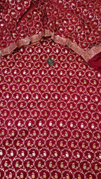 QUARDI COLOR DESIGN MAROON SHADE  PIECE SUIT