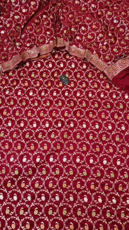 QUARDI COLOR DESIGN MAROON SHADE  PIECE SUIT