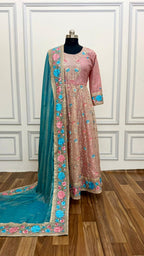 TRI MEENA EMBROIDED ANARKALI