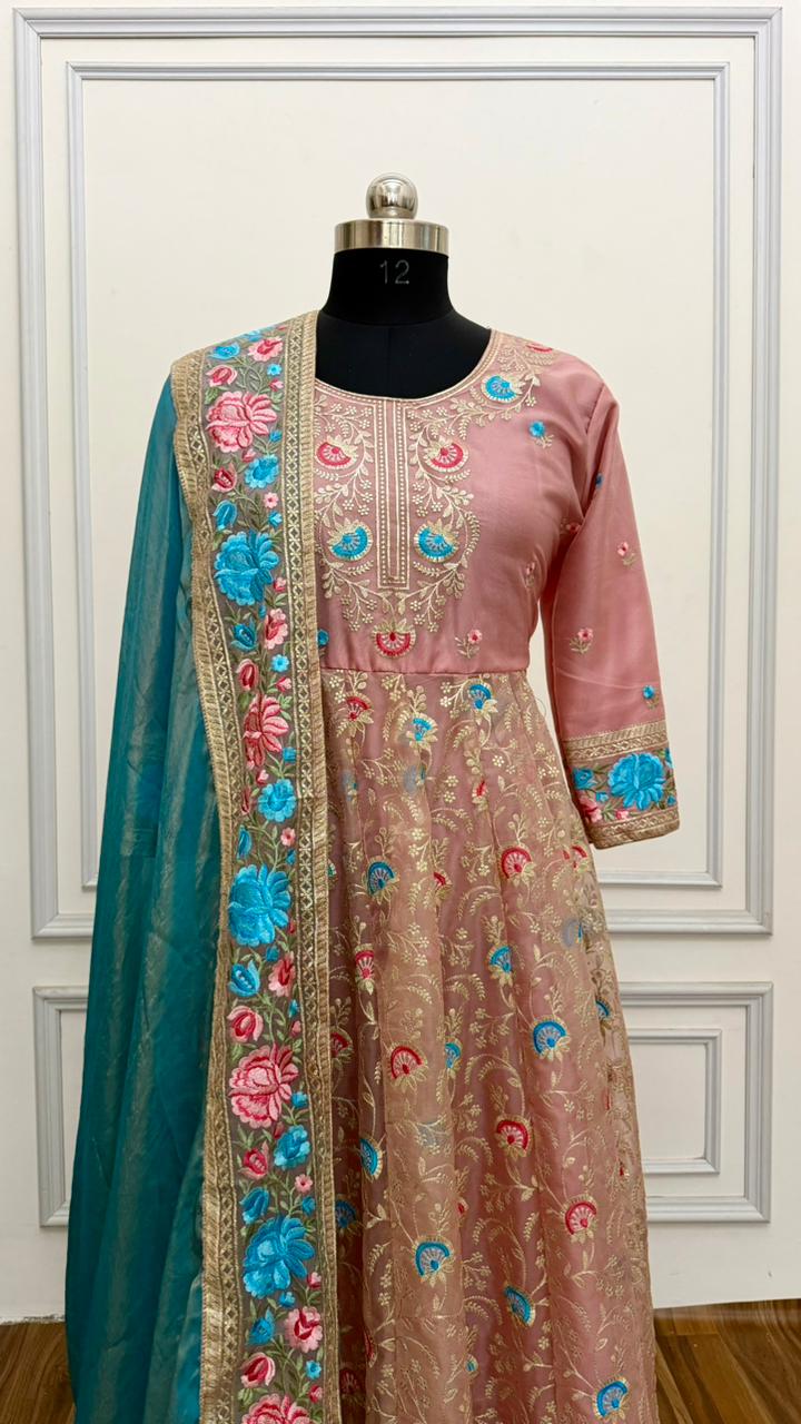 TRI MEENA EMBROIDED ANARKALI