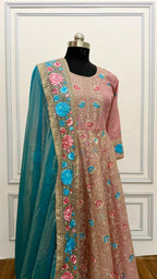 TRI MEENA EMBROIDED ANARKALI