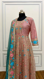 TRI MEENA EMBROIDED ANARKALI