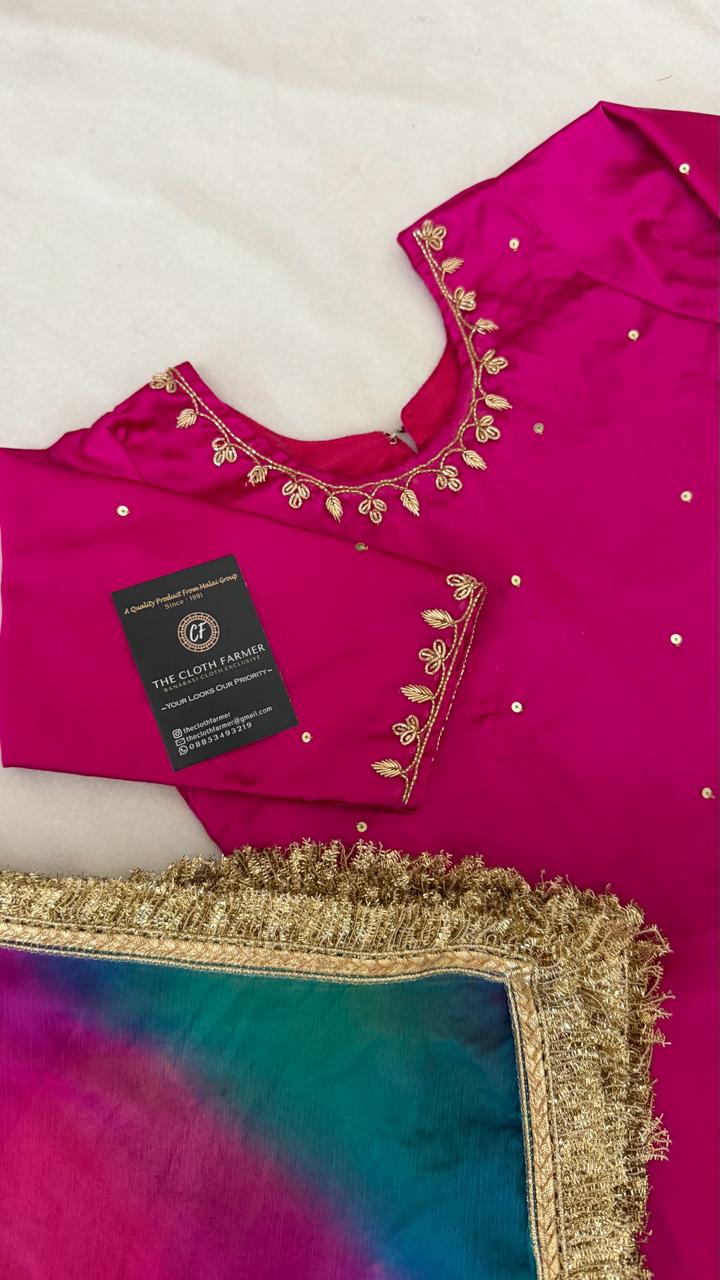 GOTA PATTI MULTI COLOR GHARARA WITH HAND WORK KURTI