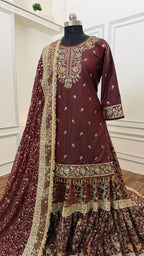 GREEN MEENEDAR COFFEE MAROON FARSHI
