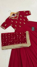 LIGHT MAROON HANDWORK ANARKALI
