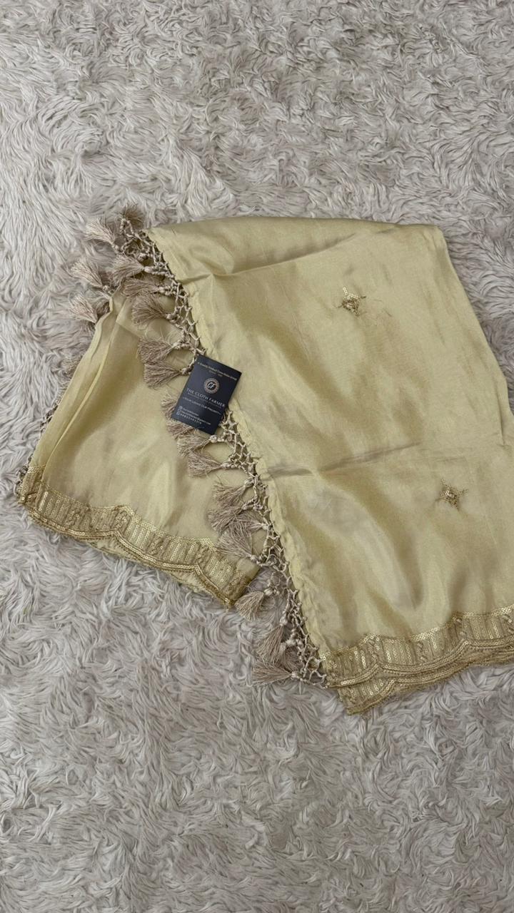 DYEBLE COSMO SILK DUPATTA WITH TUSSEL