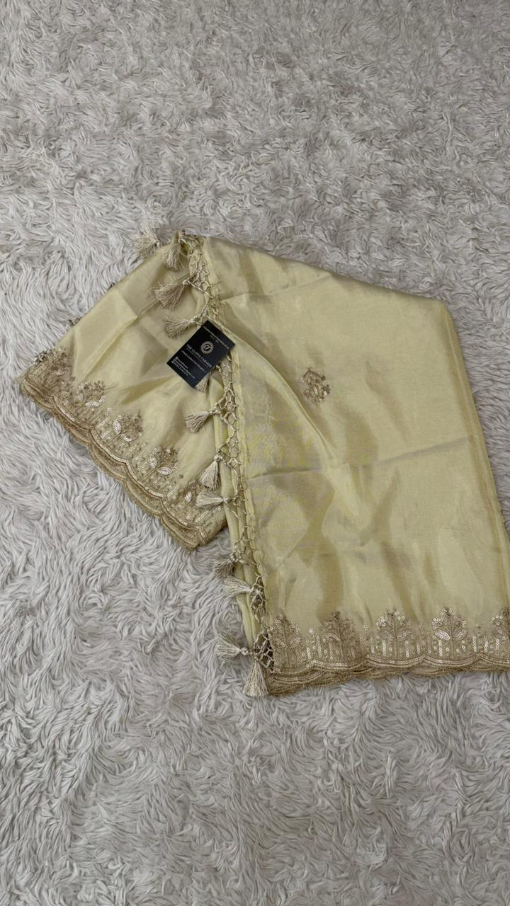 DYEBLE COSMO SILK DUPATTA WITH TUSSEL