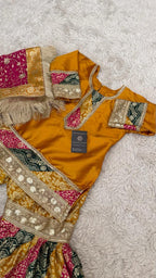 MULTI STRIPE KIMKHAB GHARARA