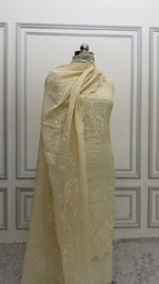 LIGHT YELLOW COTTON MUL 3 PIECE SUIT