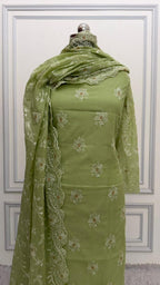 MEHENDI COTTON MUL 3 PIECE SUIT