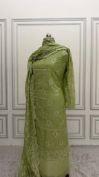 MEHENDI COTTON MUL 3 PIECE SUIT
