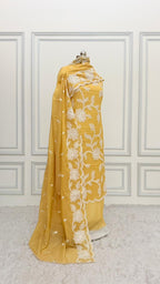 YELLOW COTTON MuL 3 PIECE SUIT