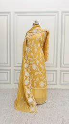 YELLOW COTTON MuL 3 PIECE SUIT