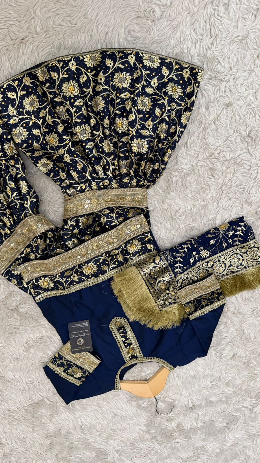 Patrick blue kimkhab gharara for little princess