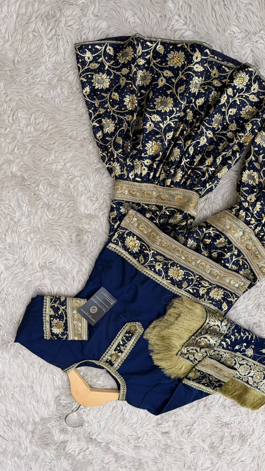 Patrick blue kimkhab gharara for little princess