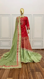 CONTRAST REDDISH PEACH FARSHI