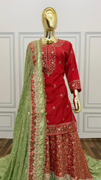 CONTRAST REDDISH PEACH FARSHI