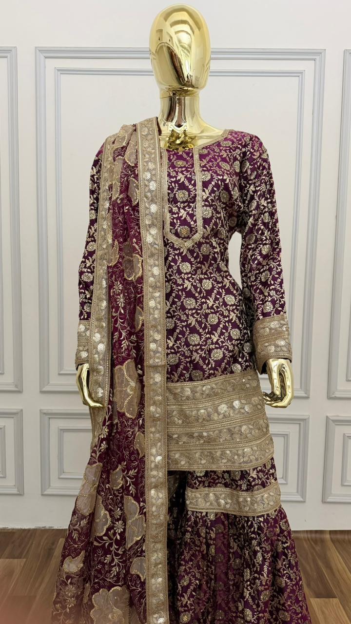 PINTREST STYLE BANARASI GHARARA