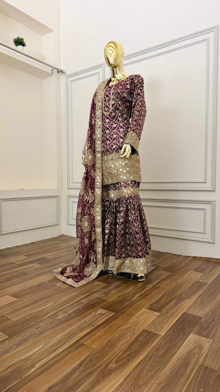PINTREST STYLE BANARASI GHARARA