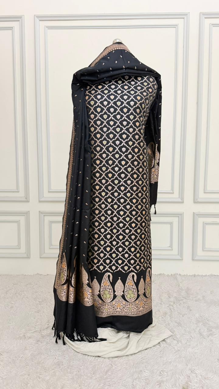 BLACK COLOR MEENEDAR 3 PIECE SUIT