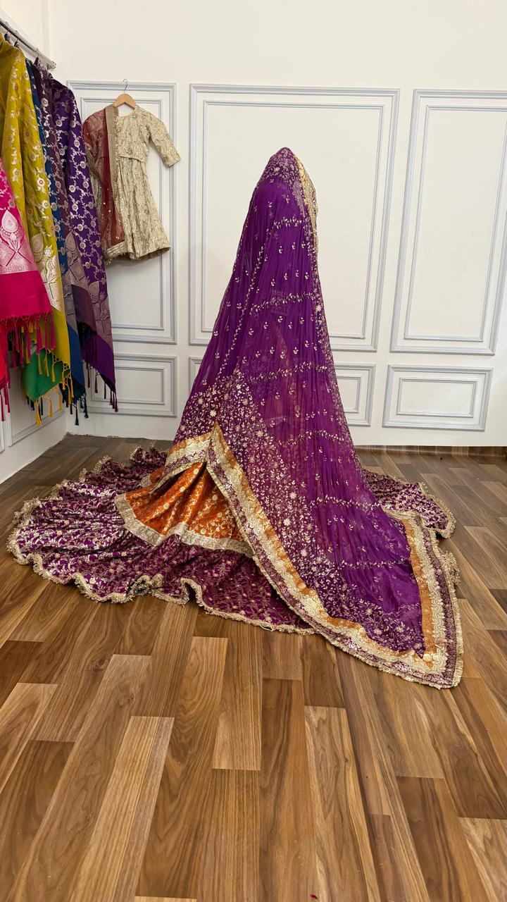 PURPLE MUSTARD FARSHI LEHENGA
