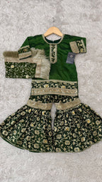 Mehendi kimkhab gharara for little princess