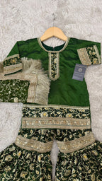 Mehendi kimkhab gharara for little princess