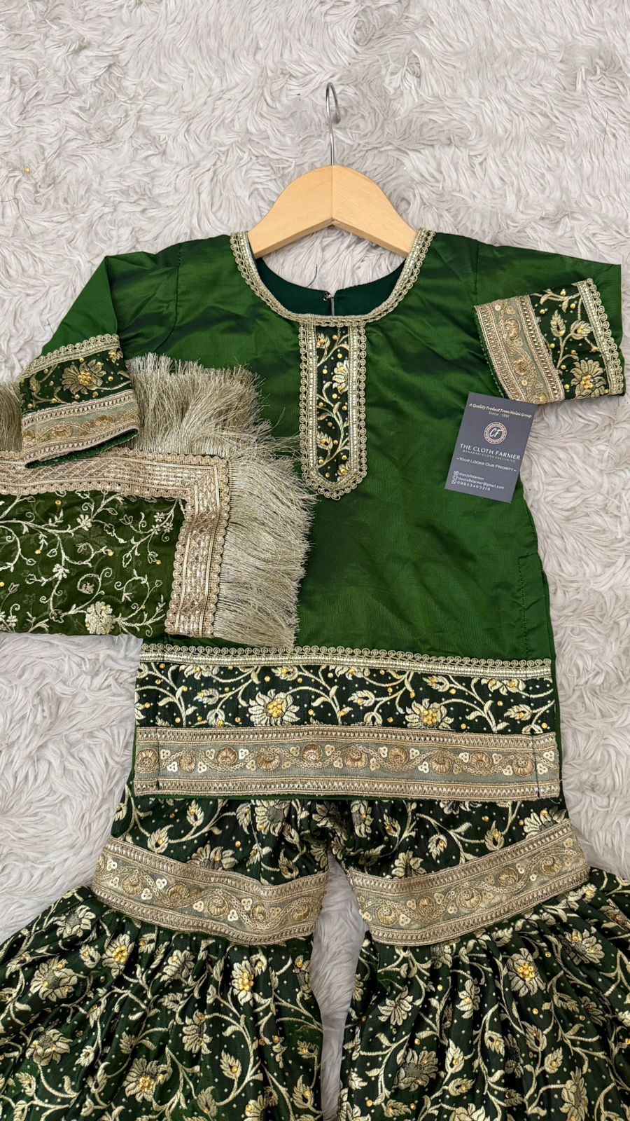 Mehendi kimkhab gharara for little princess