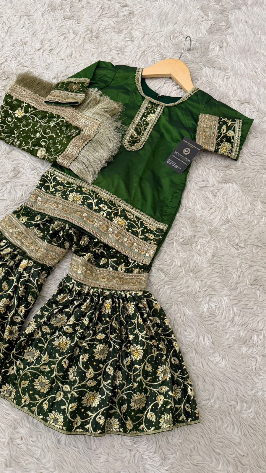 Mehendi kimkhab gharara for little princess