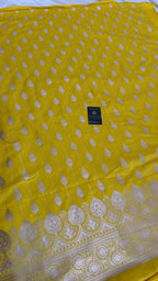 YELLOW COLOR MASHRU SILK 3 PIECE SUIT